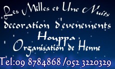 Organisations de vos Evenements, Specialise dans le Henne. Decoration de la Houppa.