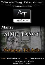 Maitre AIME TANGY, Avocat en ISRAEL -  Netanya et Tel Aviv